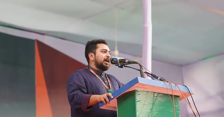 বিরোধীদলীয় চিফ হুইপ ও জাতীয় নাগরিক পার্টির (এনসিপি) আহ্বায়ক মো. নাহিদ ইসলাম